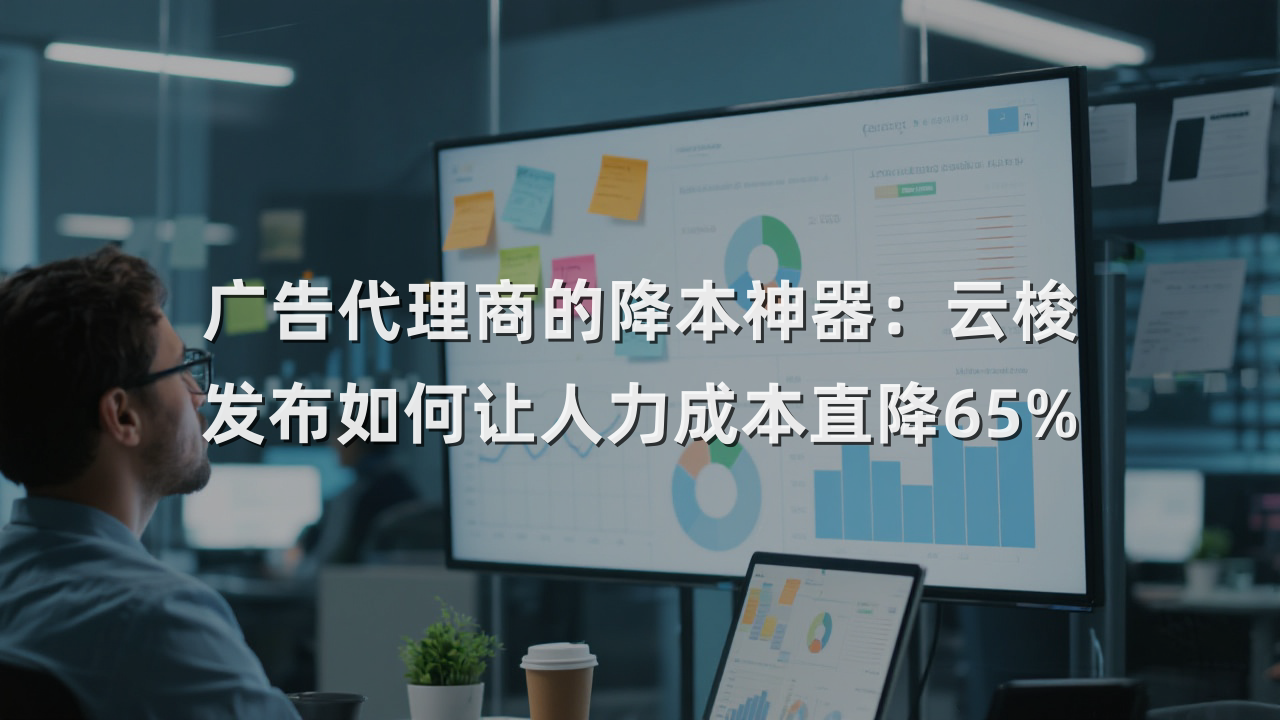 广告代理商的降本神器：云梭发布如何让人力成本直降65%